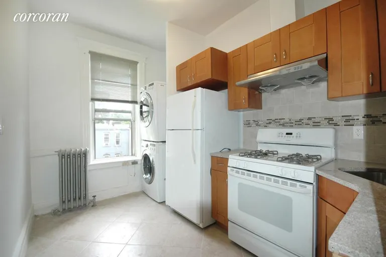 New York City Real Estate | View 346 Lincoln Road, 2 | Large renovated kitchen with washer/dryer! | View 2