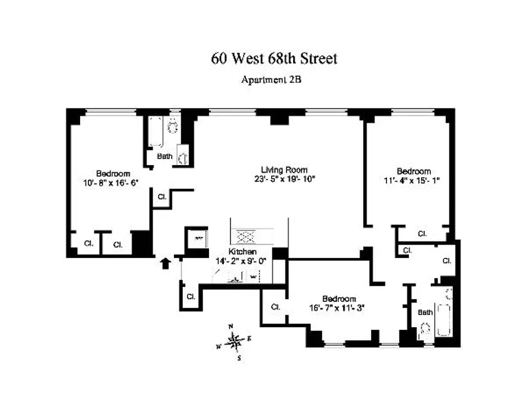 60 West 68th Street, 2B | floorplan | View 13