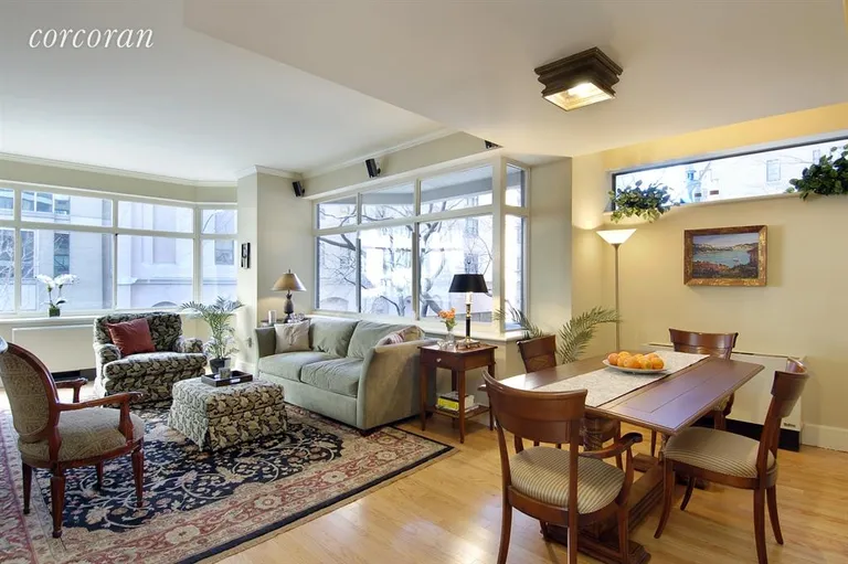 New York City Real Estate | View 22 West 66th Street, 2A | Panoramic windows open to bright views & greenery | View 2