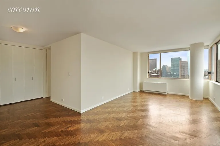 New York City Real Estate | View 350 West 50th Street, 28E | Living Room / Dining Room | View 2