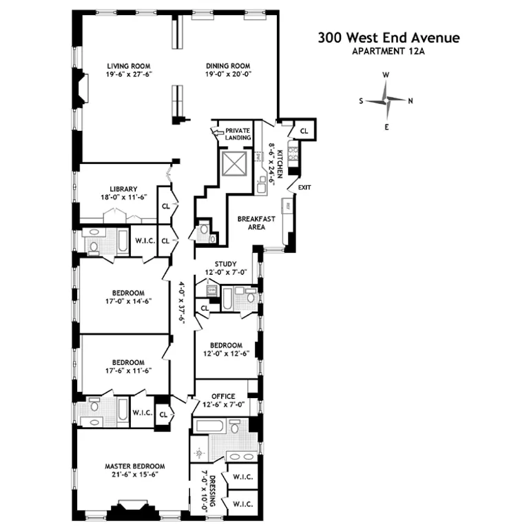 300 West End Avenue, 12A | floorplan | View 4