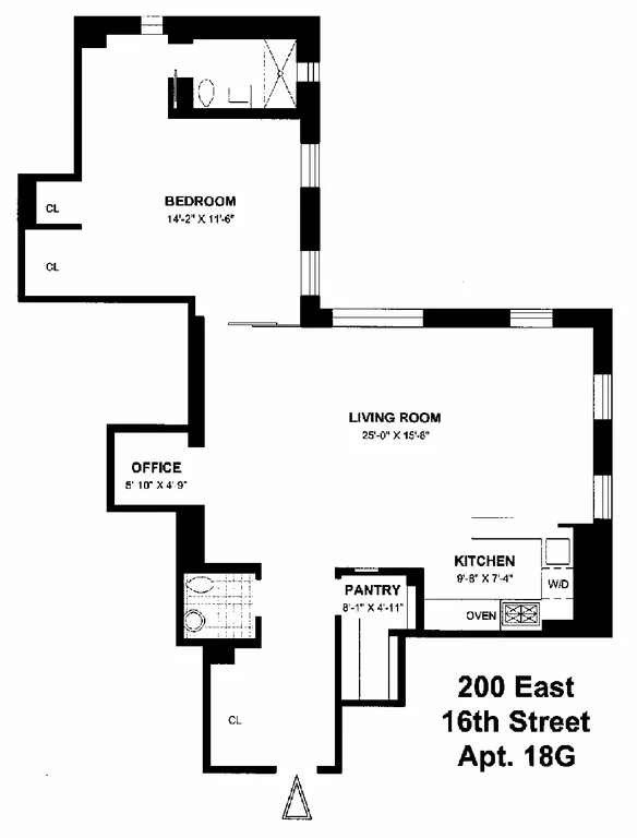 200 East 16th Street, 18G | floorplan | View 6