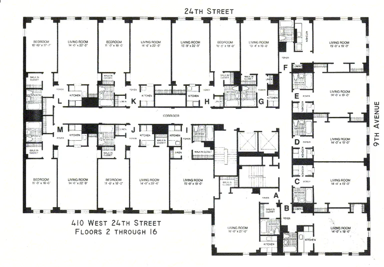 410 West 24th Street, 2B | floorplan | View 11