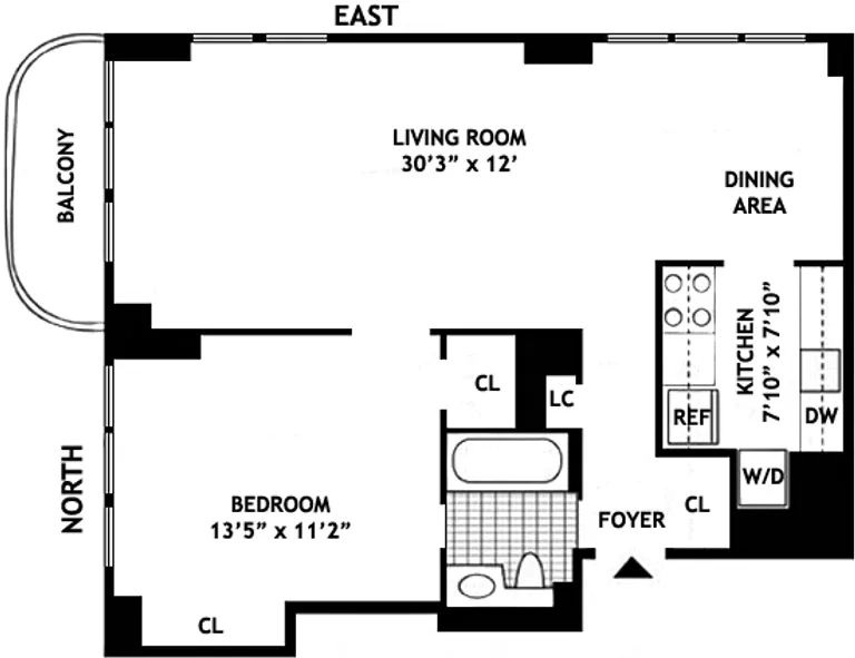 343 East 74th Street, 10C | floorplan | View 10