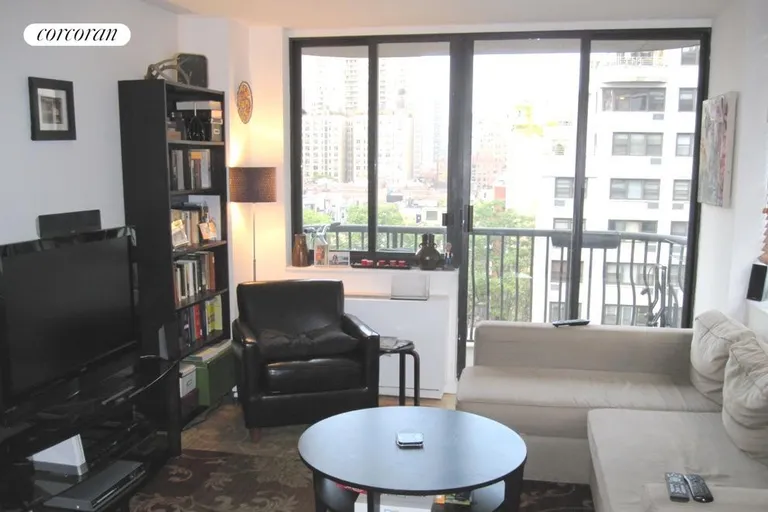 New York City Real Estate | View 343 East 74th Street, 10C | Balcony off the living room | View 8