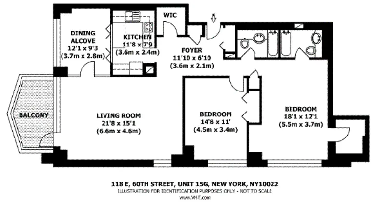 118 East 60th Street, 15G | floorplan | View 4