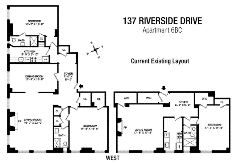 137 Riverside Drive, 6BC | floorplan | View 10