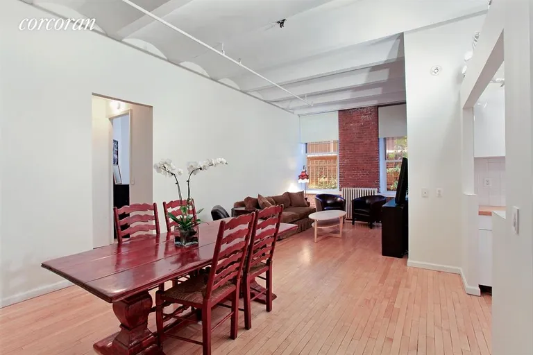 New York City Real Estate | View 439 Lafayette Street, 2B | Spacious open living and dining room. | View 2