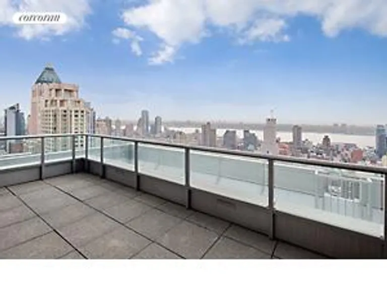 New York City Real Estate | View 230 West 56th Street, 48E | view from terrace | View 2