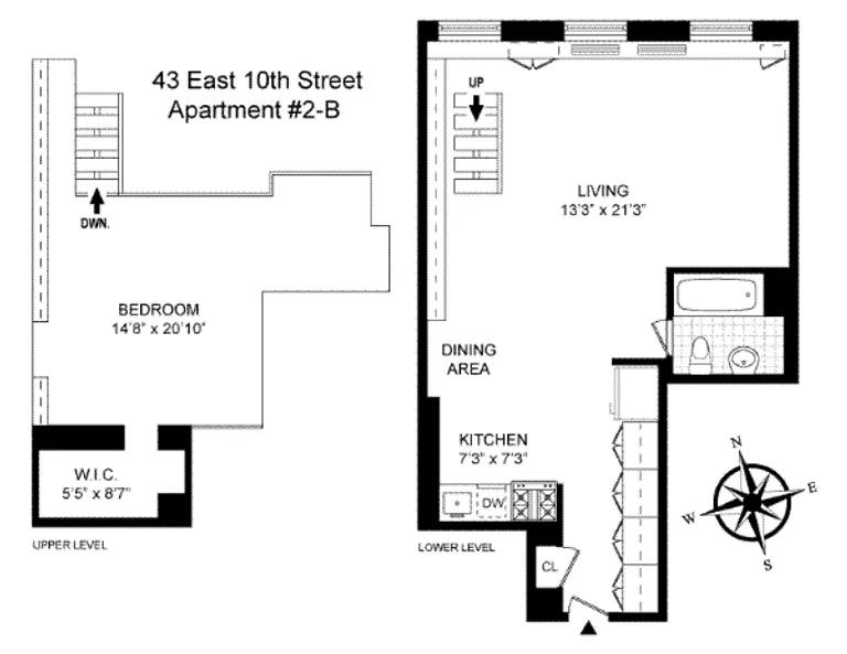 43 East 10th Street, 2B | floorplan | View 7