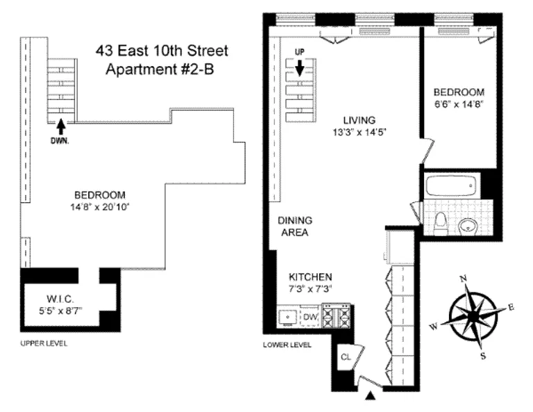 43 East 10th Street, 2B | floorplan | View 8