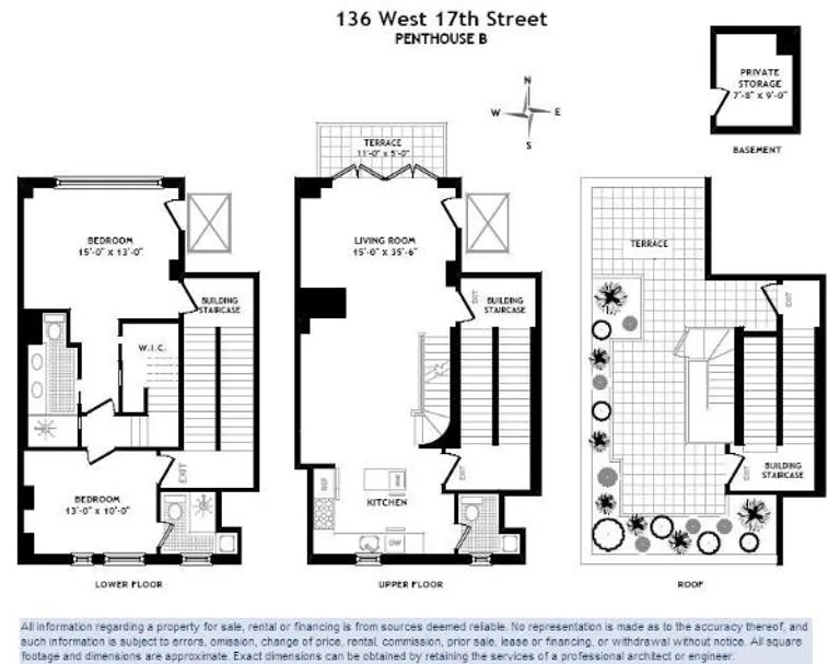 136 West 17th Street, PHB | floorplan | View 13