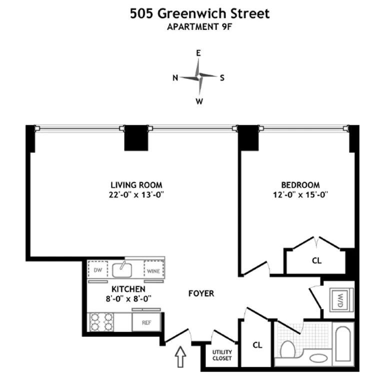 505 Greenwich Street, 9F | floorplan | View 6