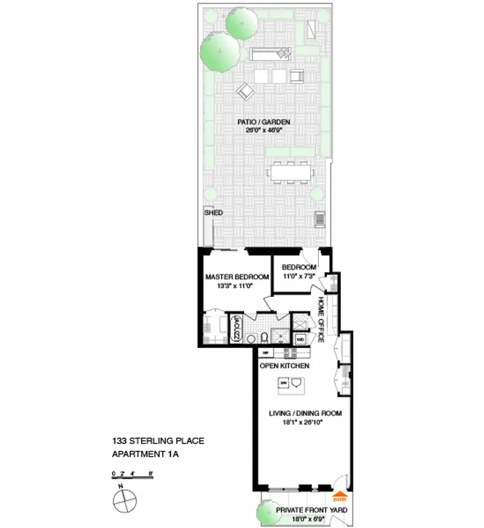 133 Sterling Place, 1A | floorplan | View 7