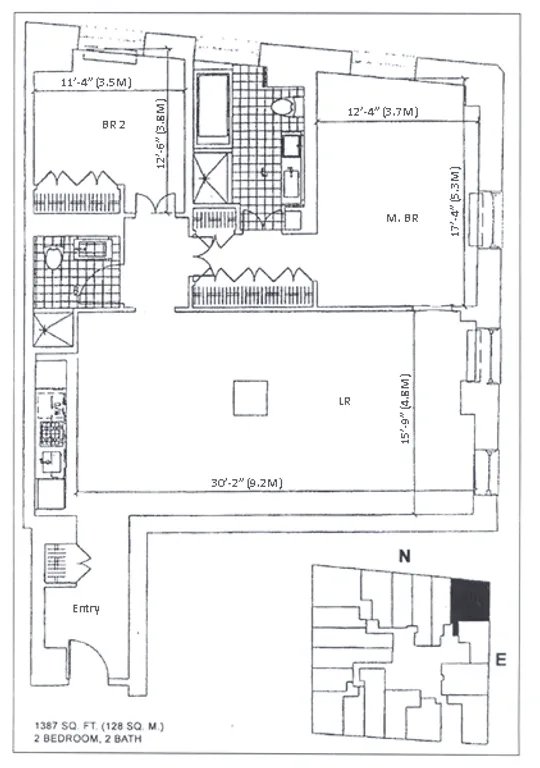 20 Pine Street, 1718 | floorplan | View 5