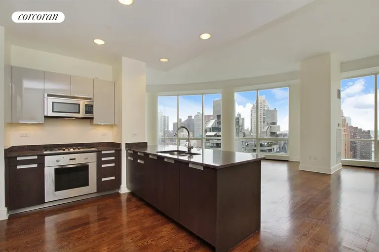 New York City Real Estate | View 250 East 49th Street, 18CD | Kitchen / Living Room | View 3