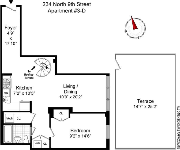 234 North 9th Street, 3D | floorplan | View 5