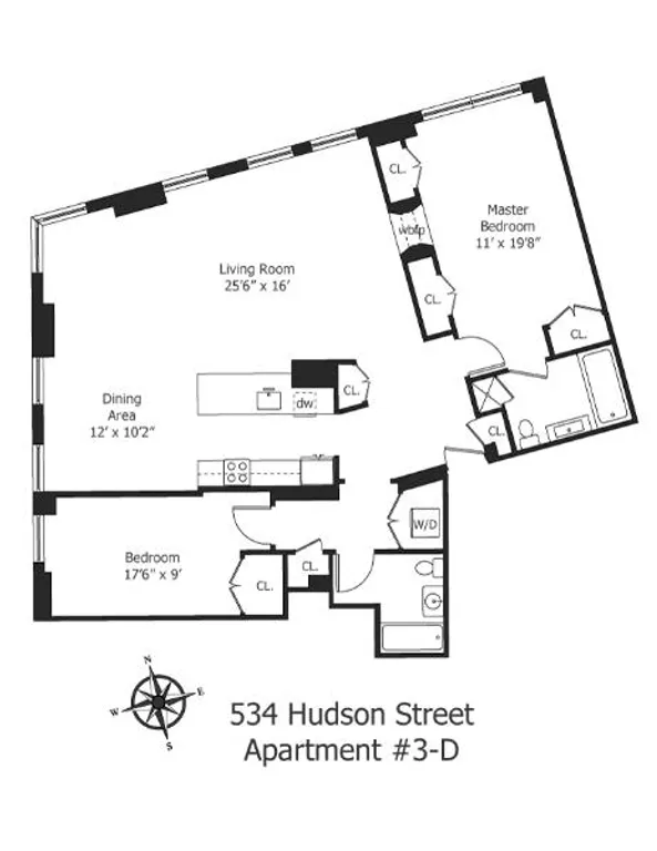 534 Hudson Street, 3D | floorplan | View 6