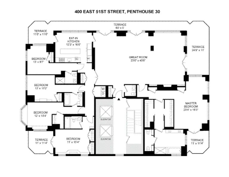 400 East 51st Street, PH30 | floorplan | View 11