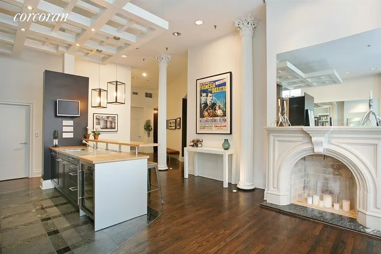 New York City Real Estate | View 55 White Street, 2B | Open Kitchen & Wood Burning Fireplace | View 3