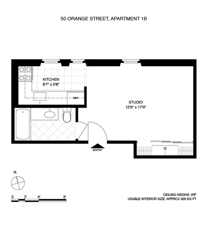 50 Orange Street, 1B | floorplan | View 10