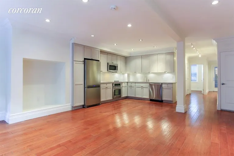 New York City Real Estate | View 454 West 44th Street, Garden | Open Dining/Living Room | View 2