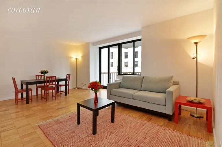 New York City Real Estate | View 45 East 25th Street, 21B | Living Room with Private Balcony! | View 2