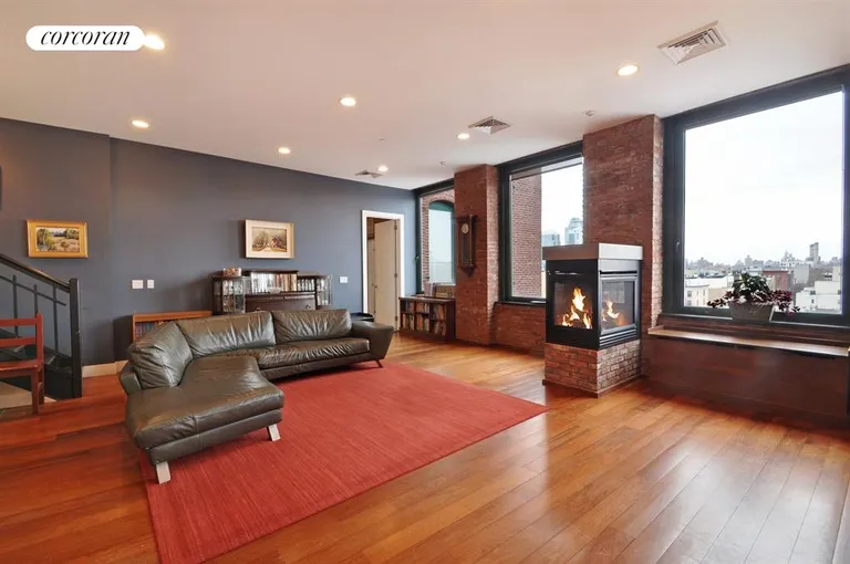 New York City Real Estate | View 500 Driggs Avenue, 613 | Gas Burning Fireplace | View 2