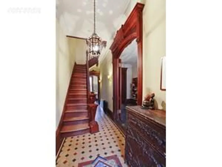 New York City Real Estate | View 30 Strong Place | Parlor entry showing original tile floor | View 6