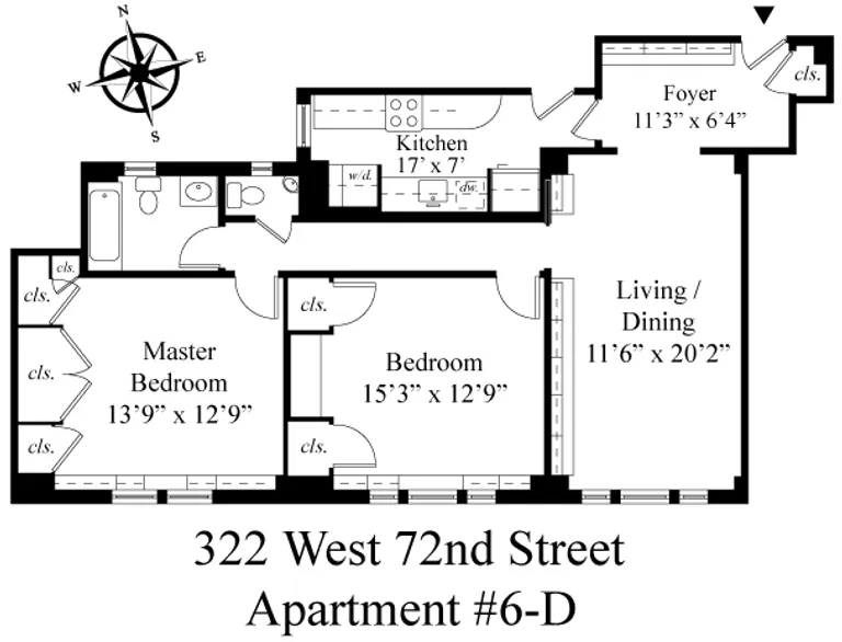 322 West 72nd Street, 6D | floorplan | View 8