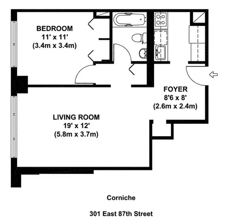 301 East 87th Street, 3C | floorplan | View 8