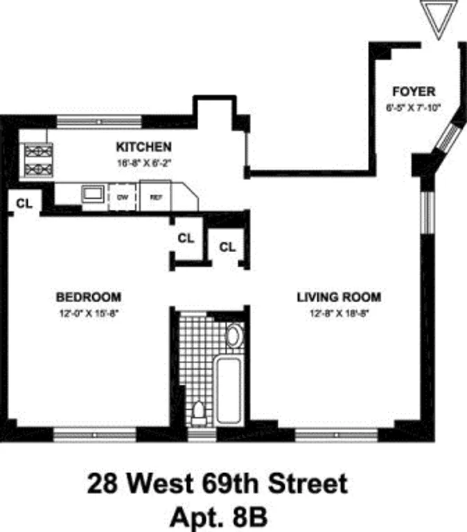 28 West 69th Street, 8B | floorplan | View 5