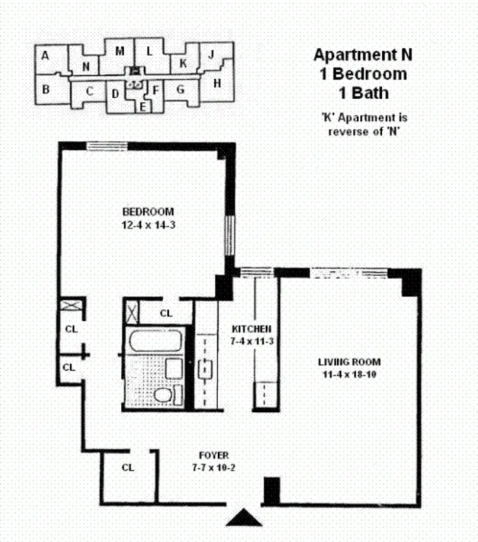 122 Ashland Place, 9N | floorplan | View 13