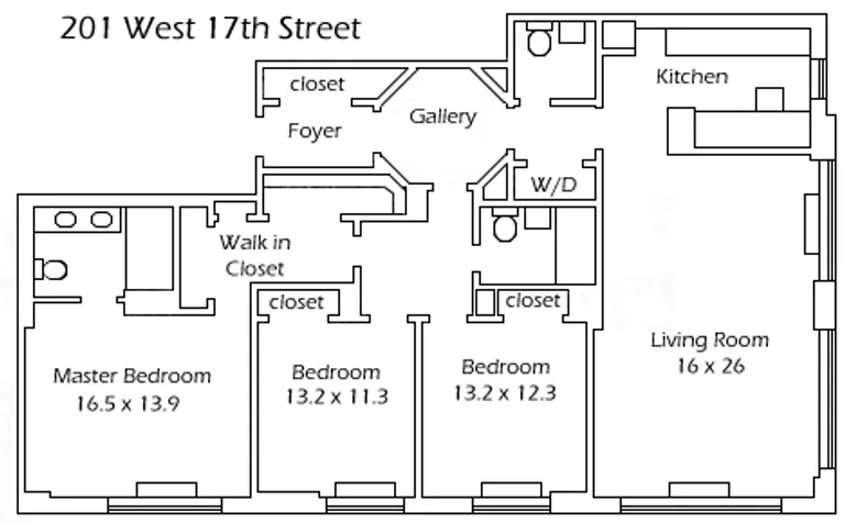 201 West 17th Street | floorplan | View 6