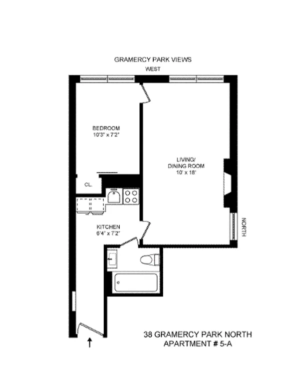 38 Gramercy Park North, 5A | floorplan | View 7