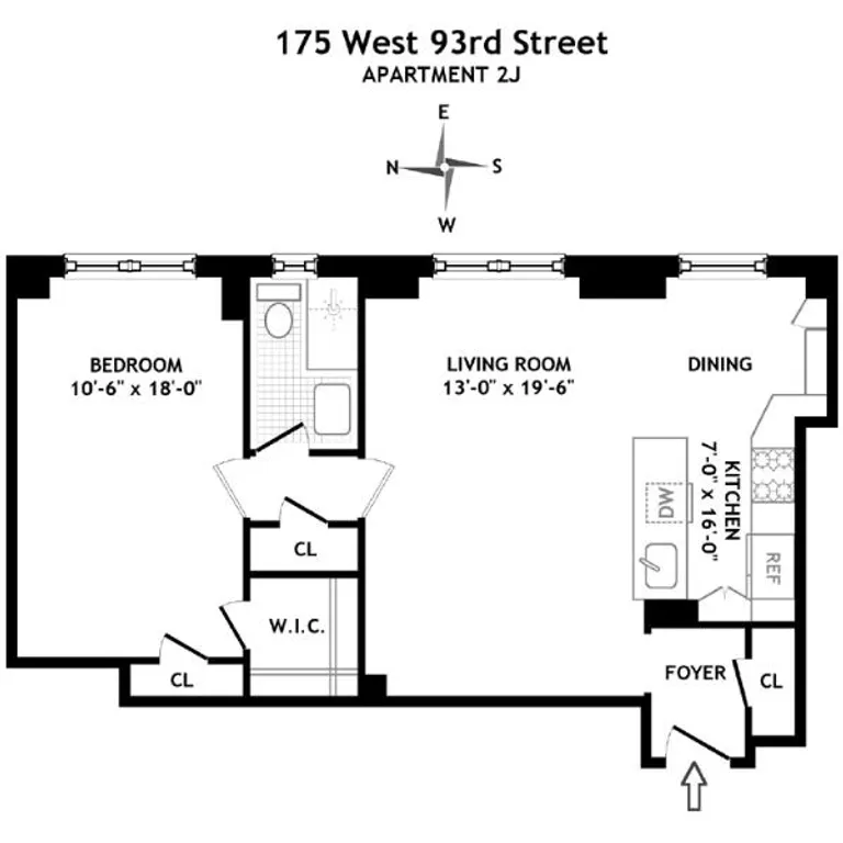 175 West 93rd Street, 2J | floorplan | View 5