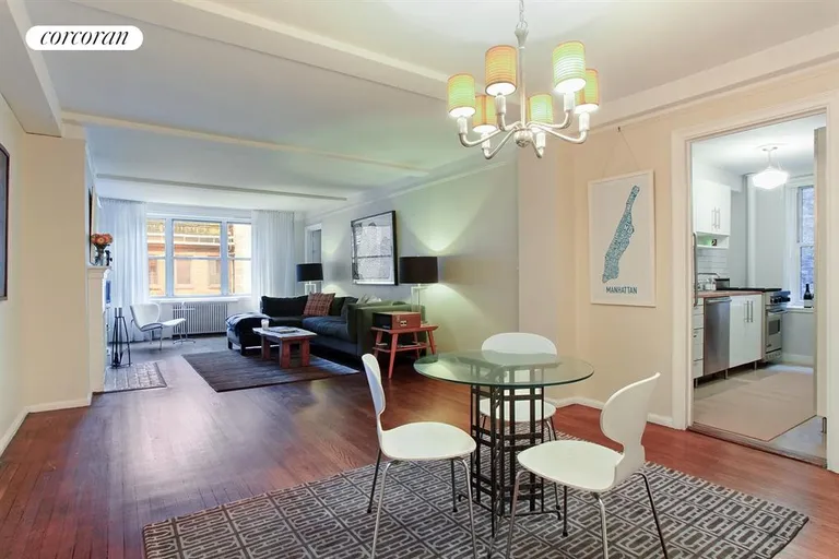 New York City Real Estate | View 140 East 28th Street, 3H | Spacious Extra Long Living Room with Home Office! | View 3