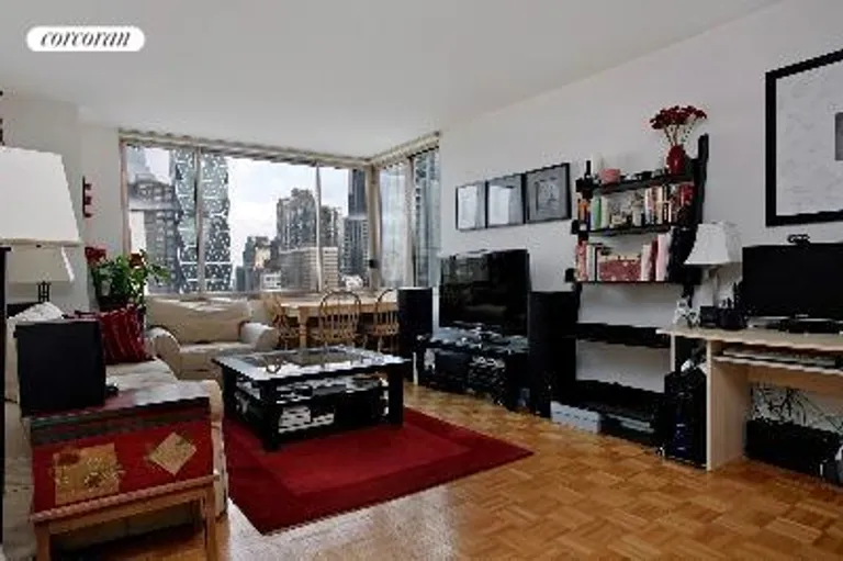 New York City Real Estate | View 350 West 50th Street, 21H | 1 Bed, 1 Bath | View 1