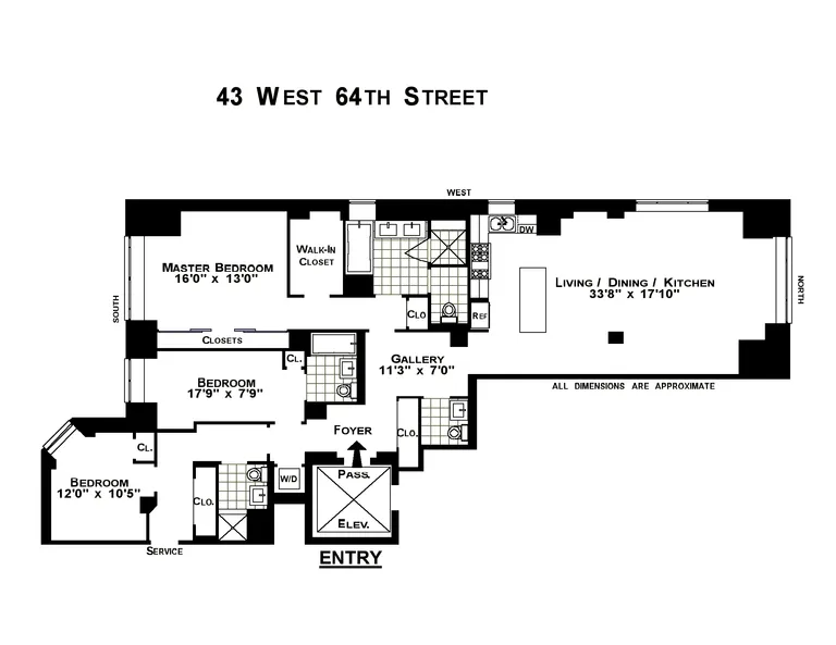 43 West 64th Street, 8C | floorplan | View 5