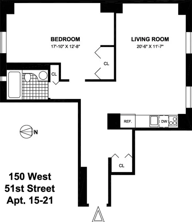 150 West 51st Street, 15-21 | floorplan | View 8
