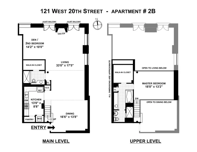 121 West 20th Street, 2B | floorplan | View 8
