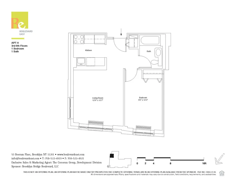 53 Boerum Place, 3H | floorplan | View 1
