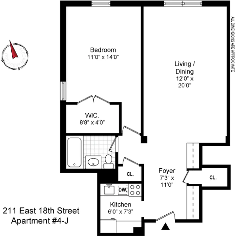 211 East 18th Street, 4J | floorplan | View 4