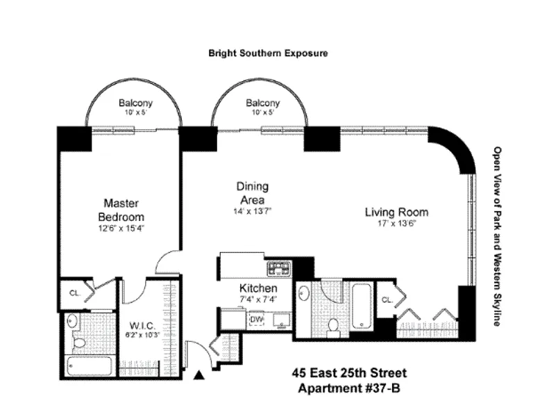 45 East 25th Street, 37B | floorplan | View 11