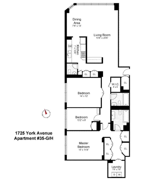 1725 York Avenue, 35GH | floorplan | View 6