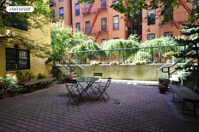New York City Real Estate | View 364 West 117th Street, 2C | A beautifully planted courtyard | View 5