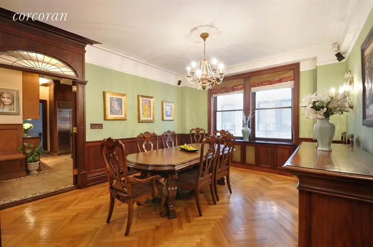 New York City Real Estate | View 161 West 86th Street, 4B | Large dining room with gorgeous herringbone floors | View 4