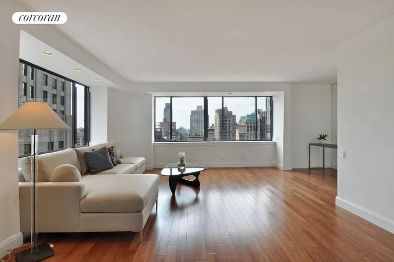 New York City Real Estate | View 45 East 25th Street, 24B | Large Living Room with Open West Exposure | View 3