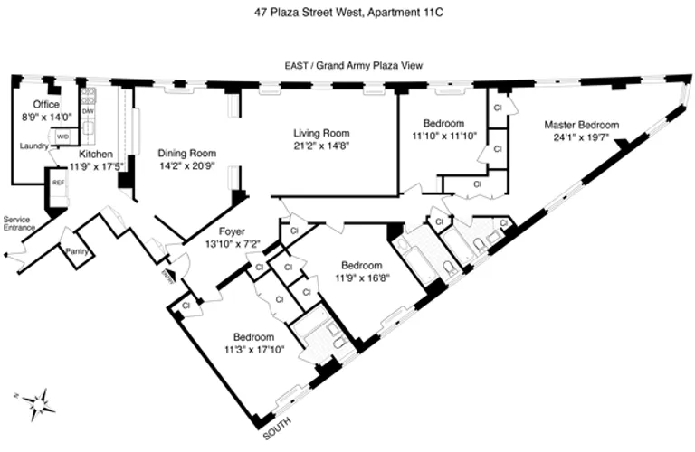 47 Plaza Street West, 11C | floorplan | View 9