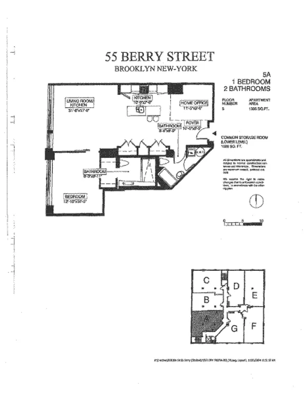 55 Berry Street, 5A | floorplan | View 5